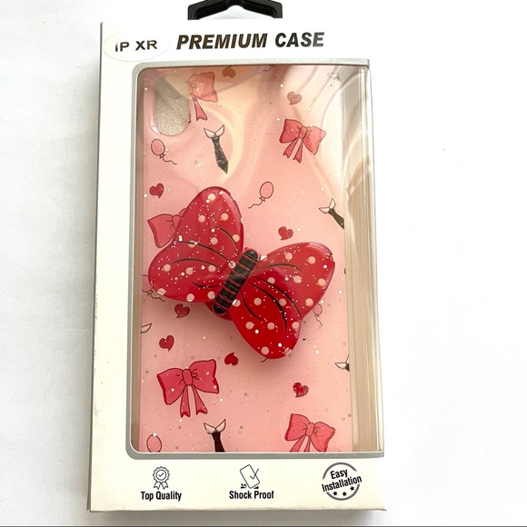 Bow pink Apple IPhone XR case - Picture 2 of 2